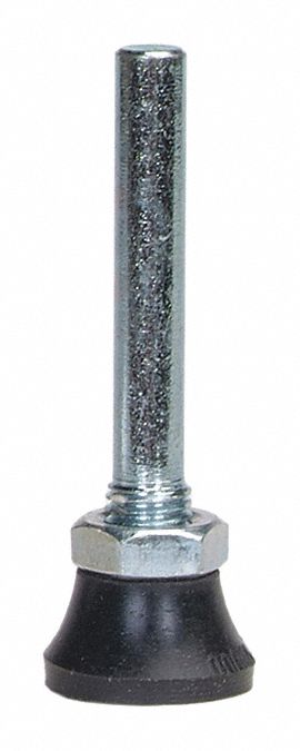 Quick Change Disc Backup Pad: TP, 1 in Dia, 1/4 in Straight-Shank, Medium Density