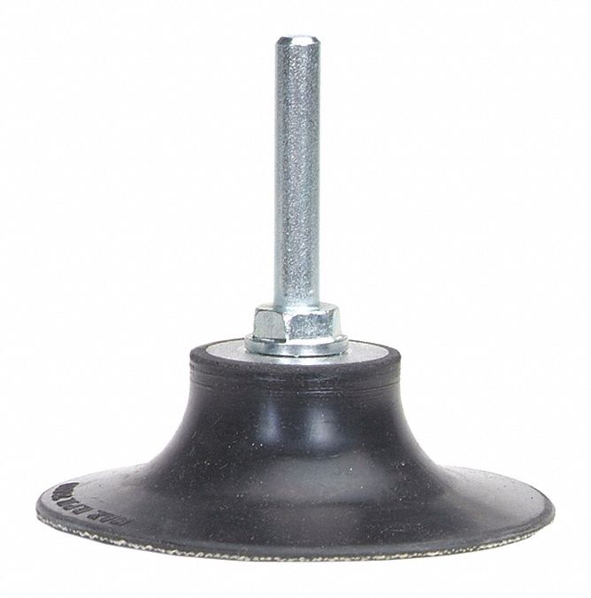 QUICK CHANGE DISC BACKUP PAD, TS, 2 IN DIAMETER, ¼ IN STRAIGHT SHANK, MEDIUM DENSITY