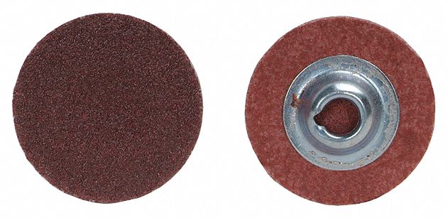 Quick-Change Sanding Disc: TS, 1-1/2", Aluminum Oxide, 36 Grit, X Wt Cotton, R228