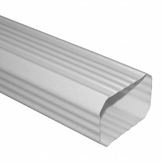 GENOVA 10 ft PVC Downspout, White 34CE20AW300 Grainger