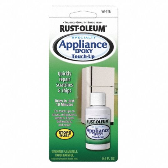 RUSTOLEUM White Appliance Touch Up Paint, High Gloss Finish, 0.25 to 0
