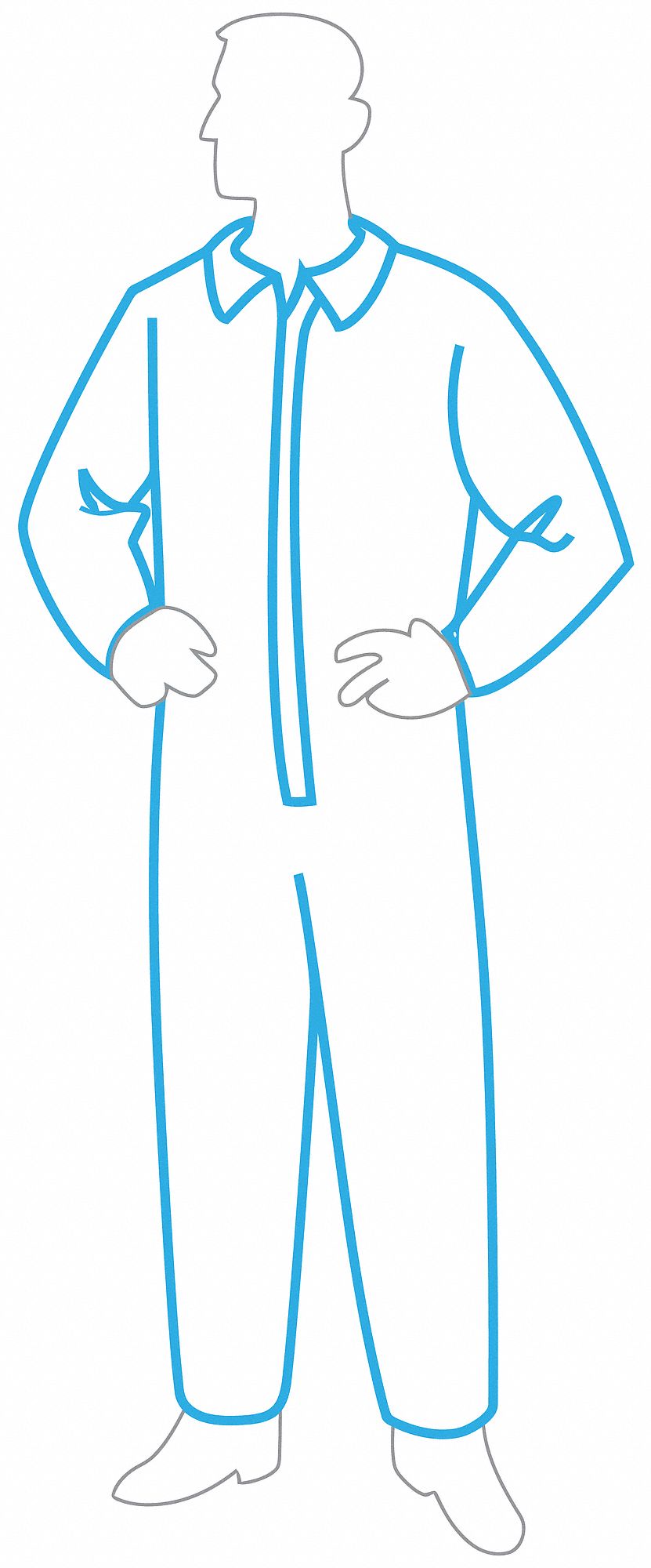 Collared Disposable Coveralls, 3XL, PK25