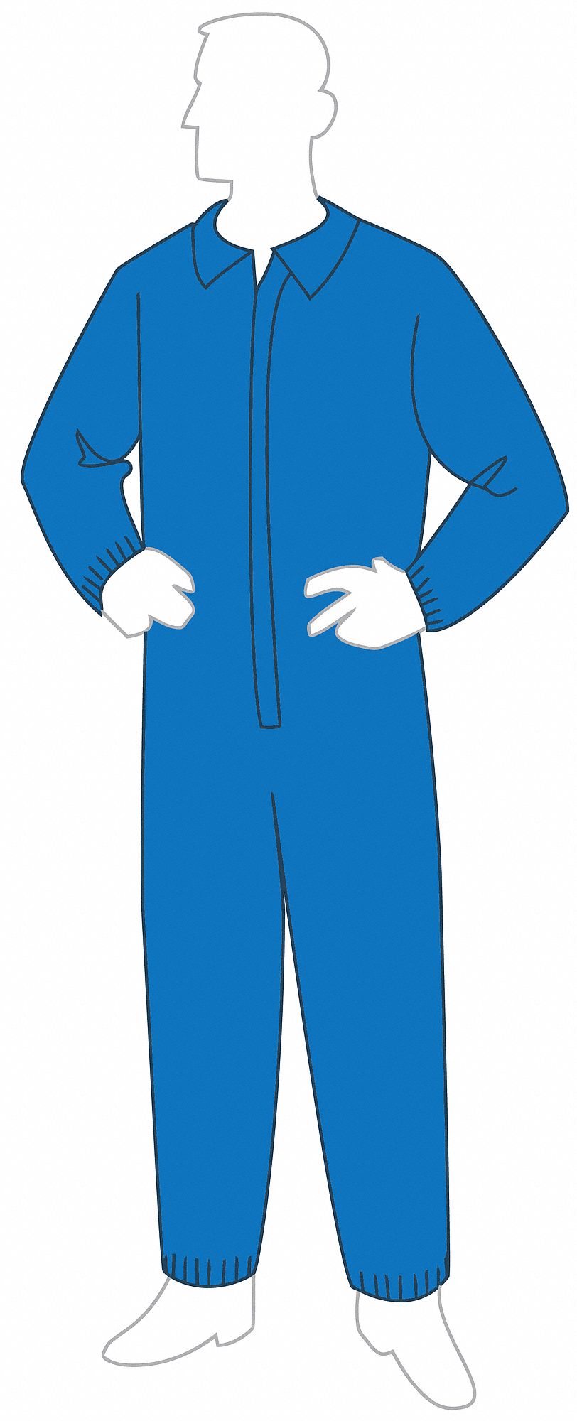 Collared Disposable Coverall,