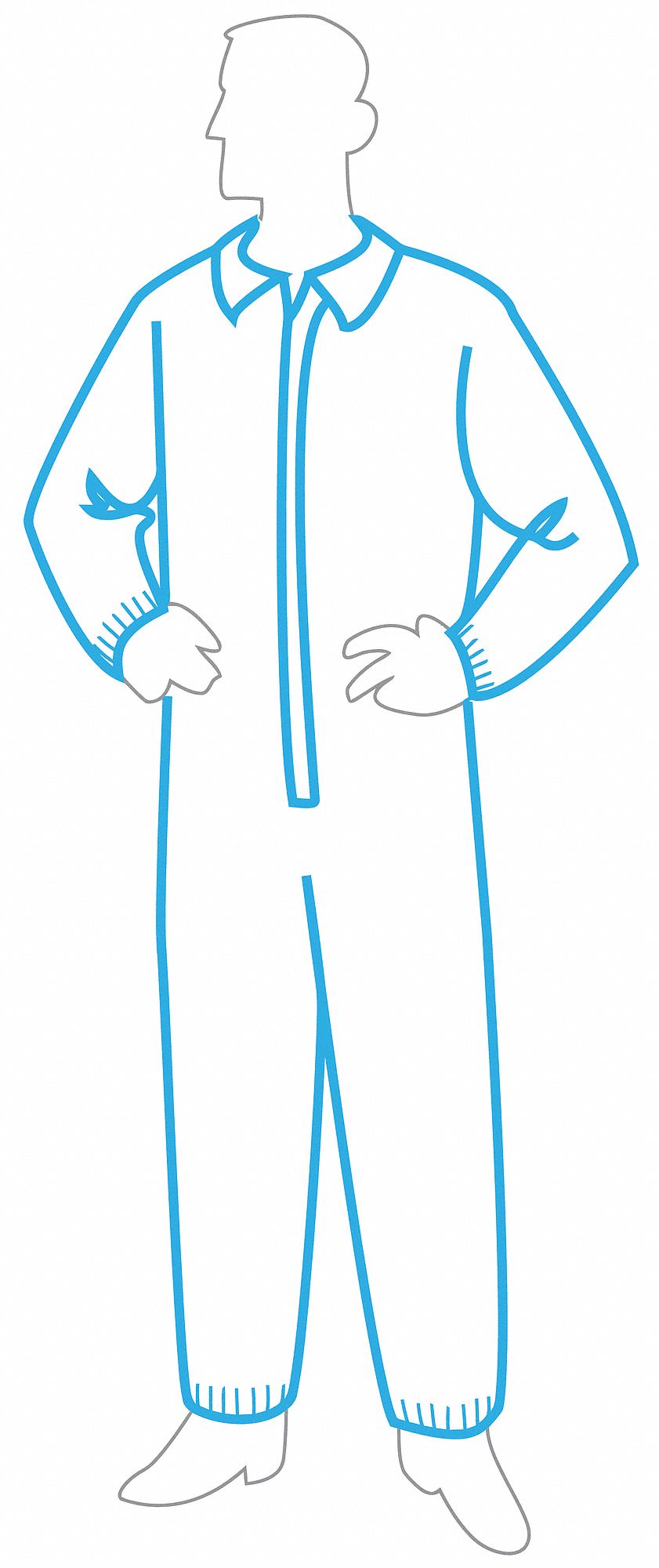 Collared Disposable Coveralls,