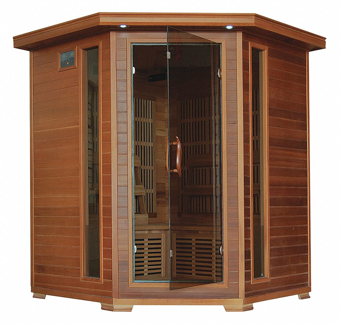 34CP75 - Sauna Corner 4 ppl Carbon Heater Cedar