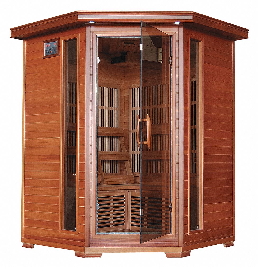 34CP78 - Sauna Corner 3 ppl Carbon Heater Cedar