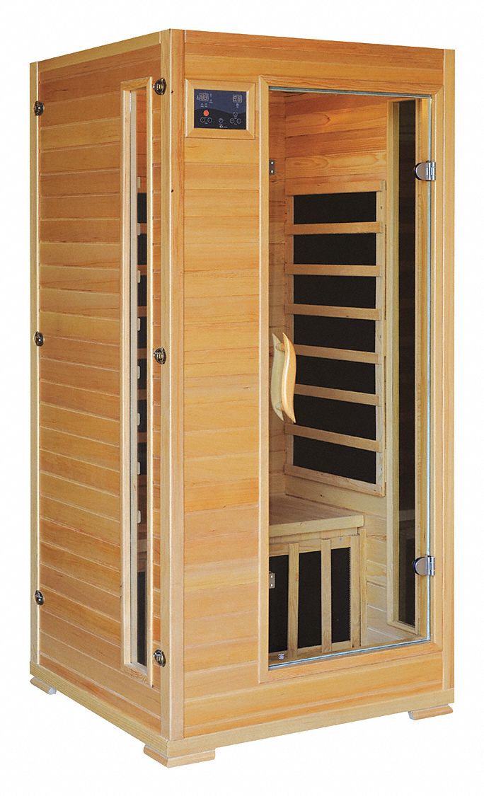 Infrared Sauna: Std Sauna, 35 3/4 in Exterior Wd, 35 1/4 in Exterior Dp, 75 in Exterior Ht