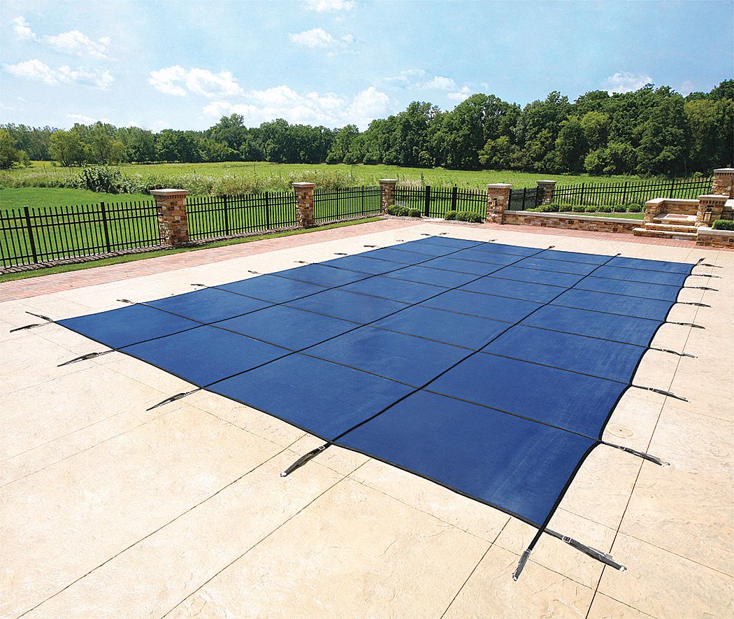 BLUE WAVE PRODUCTS Safety Cover, In-Ground, Rectangular, No, 30 ft Pool ...