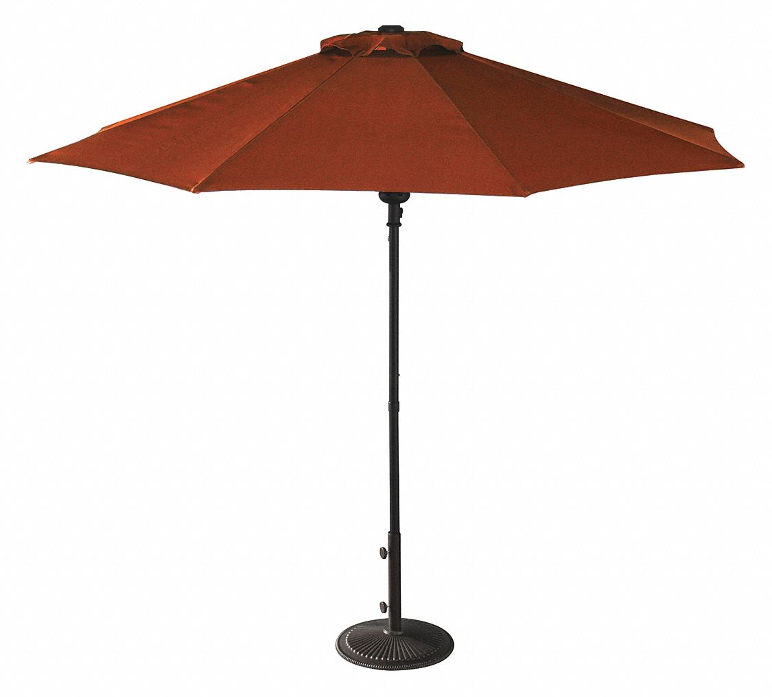 Island Umbrella Market Umbrella 9 Ft Dia Terra Cotta 34cr37 Nu5419tc Grainger