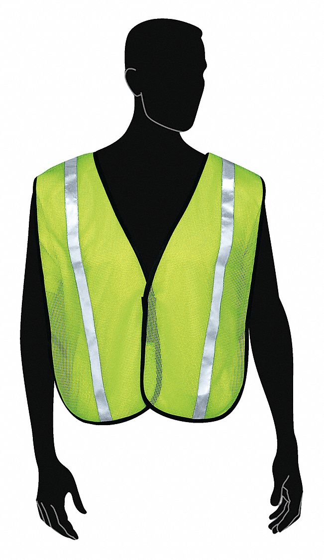 GRAINGER APPROVED High Visibility Vest, Universal, Green - 34CT35 ...