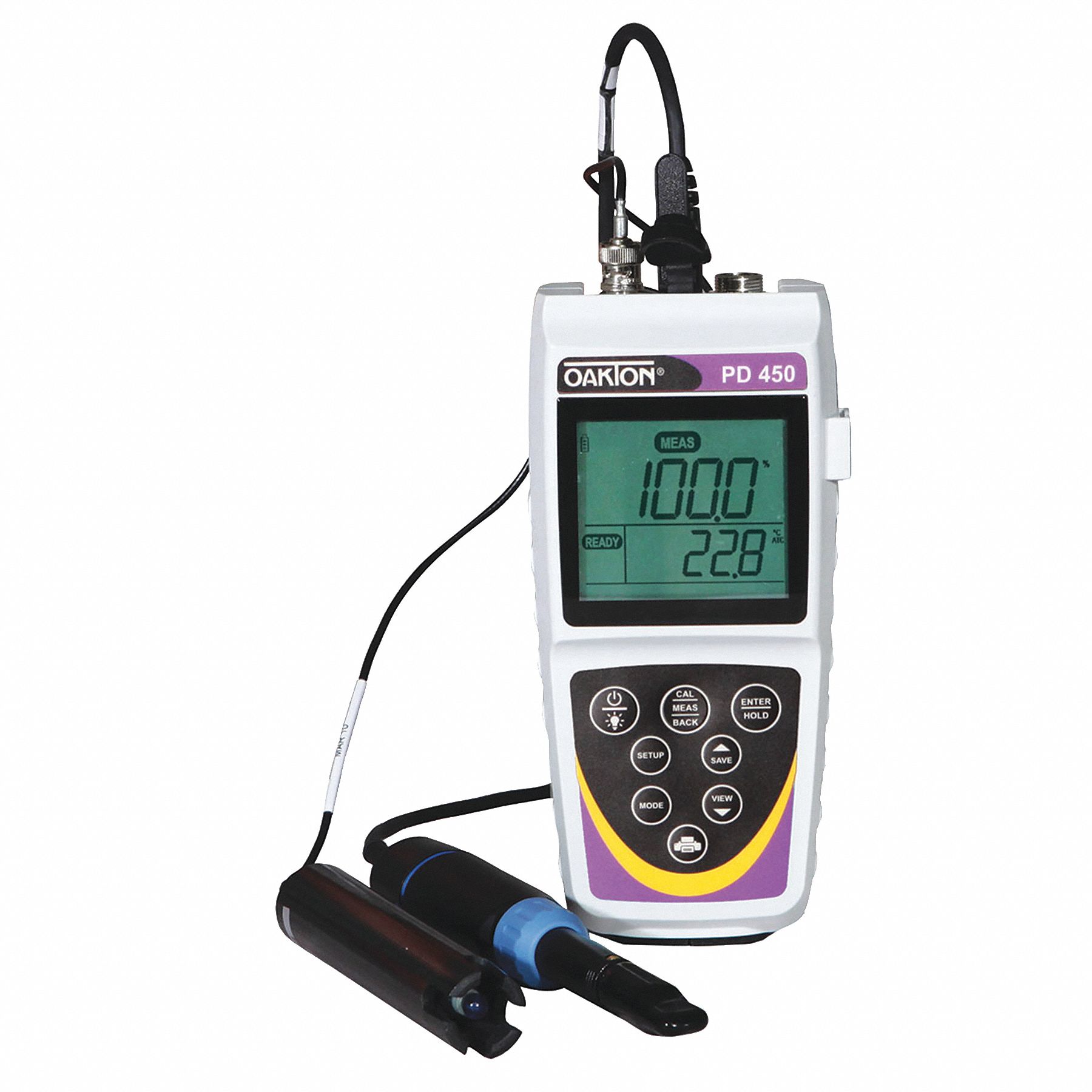 OAKTON, Handheld, 2.00 to 16.00, Waterproof Multiparameter Meter
