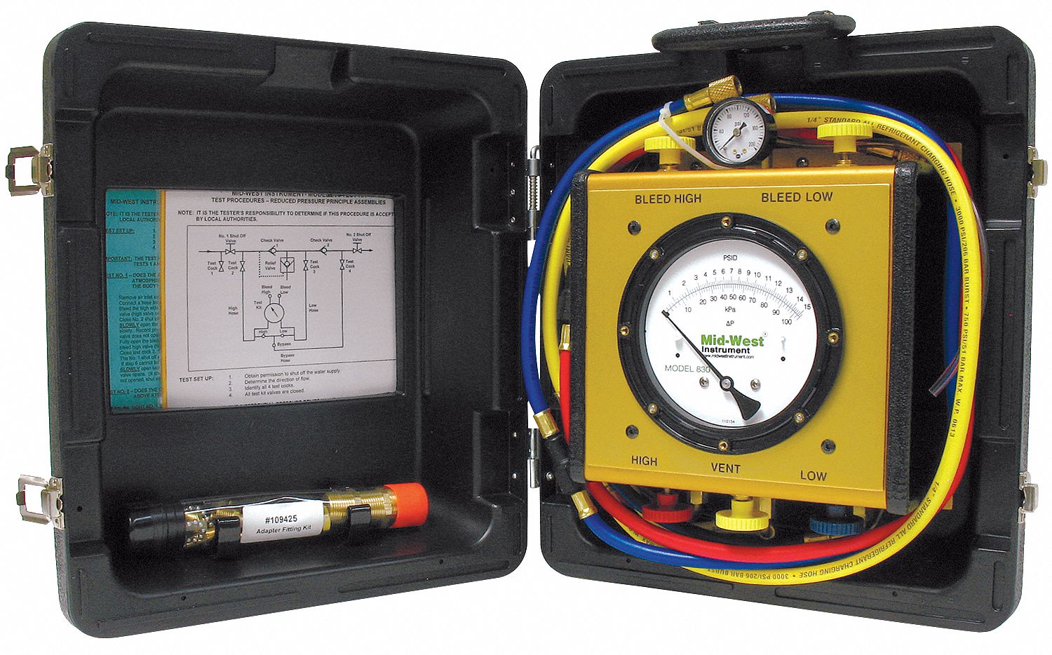 BACKFLOW PREVENTER TEST KIT,MODEL 830