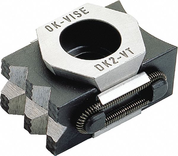 Machinable Single Wedge OK Vise Clamp: Serrated Face, 1/2"-13 Bolt
