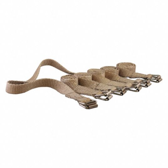 0.125 in Thick, Tan, Straps with Buckles - 34CY91