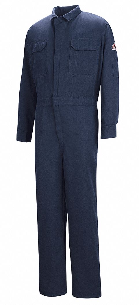 Flame-Resistant Coverall, Navy, 38 In