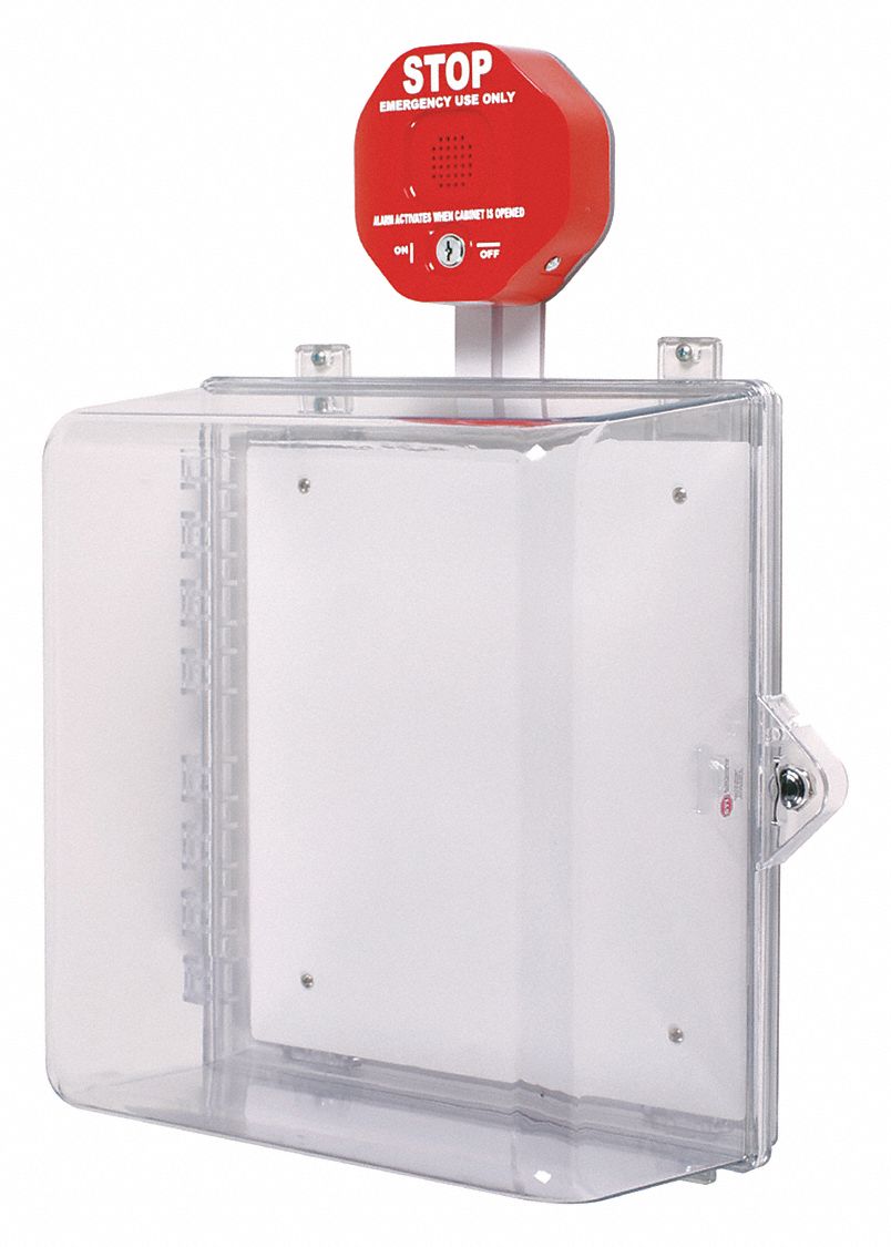 Protective Cabinet: Polycarbonate, 14 3/16 in Overall Dp, STI-7533