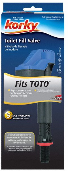 Korky Fill Valve For Use With Toto Gmax And Power Gravity Toilets 34d321 528t Grainger