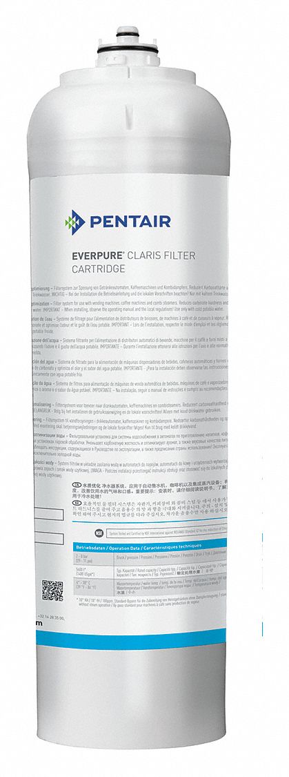 Quick-Connect Water Filter: 5 micron, 1 gpm, 18 5/8 in Overall Ht