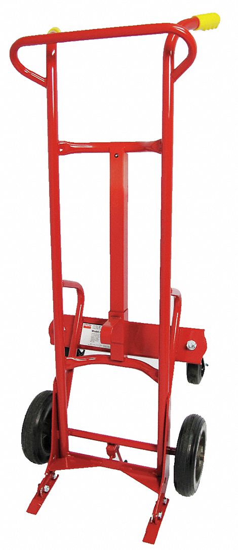 ERGONOMIC TILT-BACK STEEL-FRAME DRUM HAND TRUCK, FOR 55 GAL CNTNR CAPACITY, 1,000 LB LOAD CAPACITY