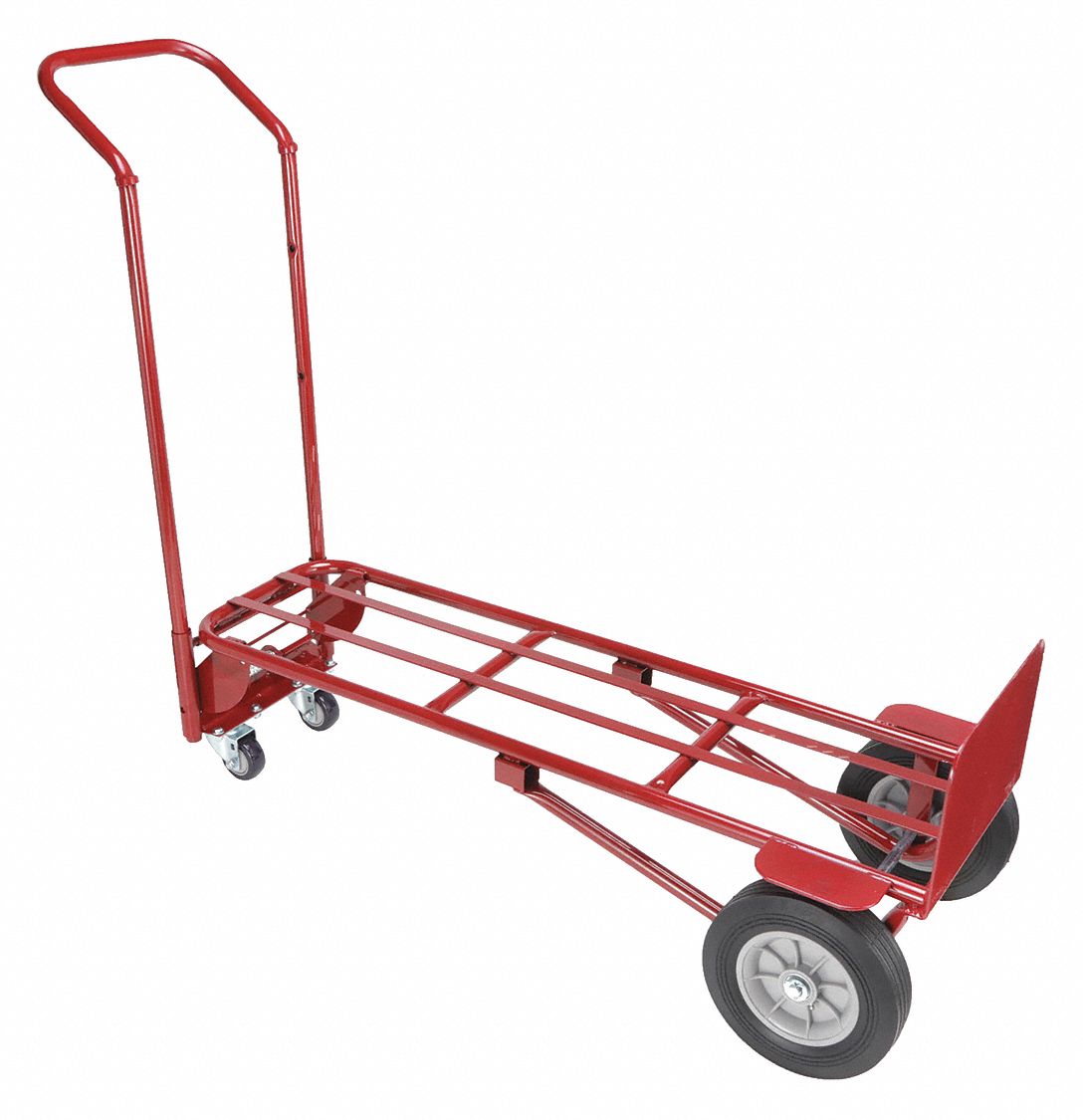 CONVERTIBLE HAND TRUCK, 14 IN X 7½ IN, 45⅝ IN X 13¾ IN X 11 IN, FLAT-FREE PLASTIC