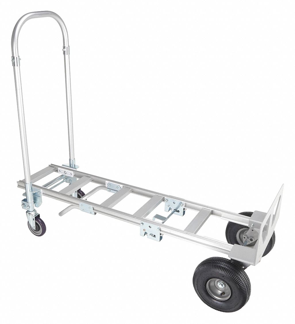 CONVERTIBLE HAND TRUCK, 18 IN X 7½ IN, 48½ IN X 12 IN X 11¼ IN, PNEUMATIC RUBBER