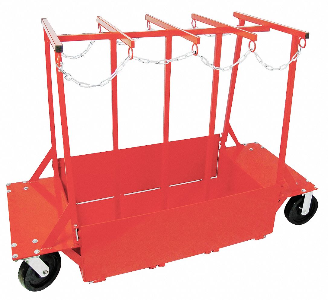 VERTICAL STANDARD CYLINDER CART, 1, 500 LB LOAD CAPACITY