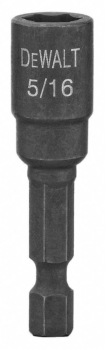Nutsetter, 5/16" Hex, 1-7/8" L, Steel, PK25