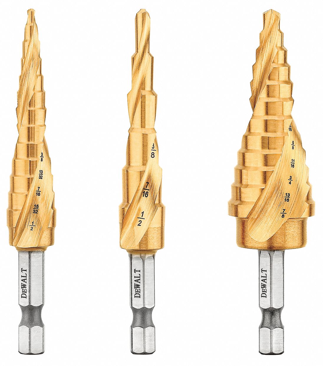 step drill bit sizes