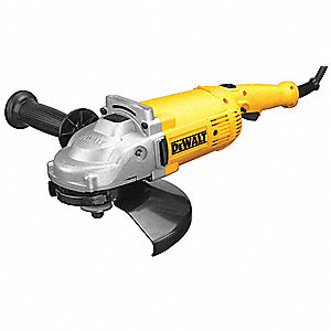ANGLE GRINDER, CORDED, 120V/15A, 4 HP, 9 IN DIA, TRIGGER, ⅝"-11, 6500 RPM, 6 FT CORD