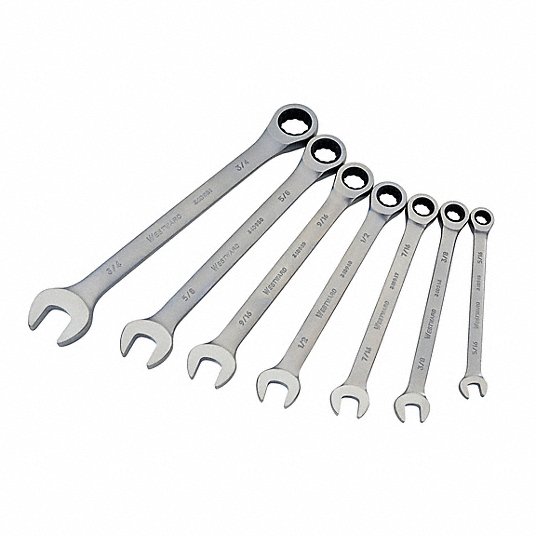 Ratcheting Wrench Combination SAE 5/16 Pack of 5 Westward 54PP33