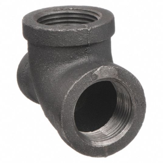 1-1/2 150 Female NPT Tee Black Malleable Iron Pipe Fitting