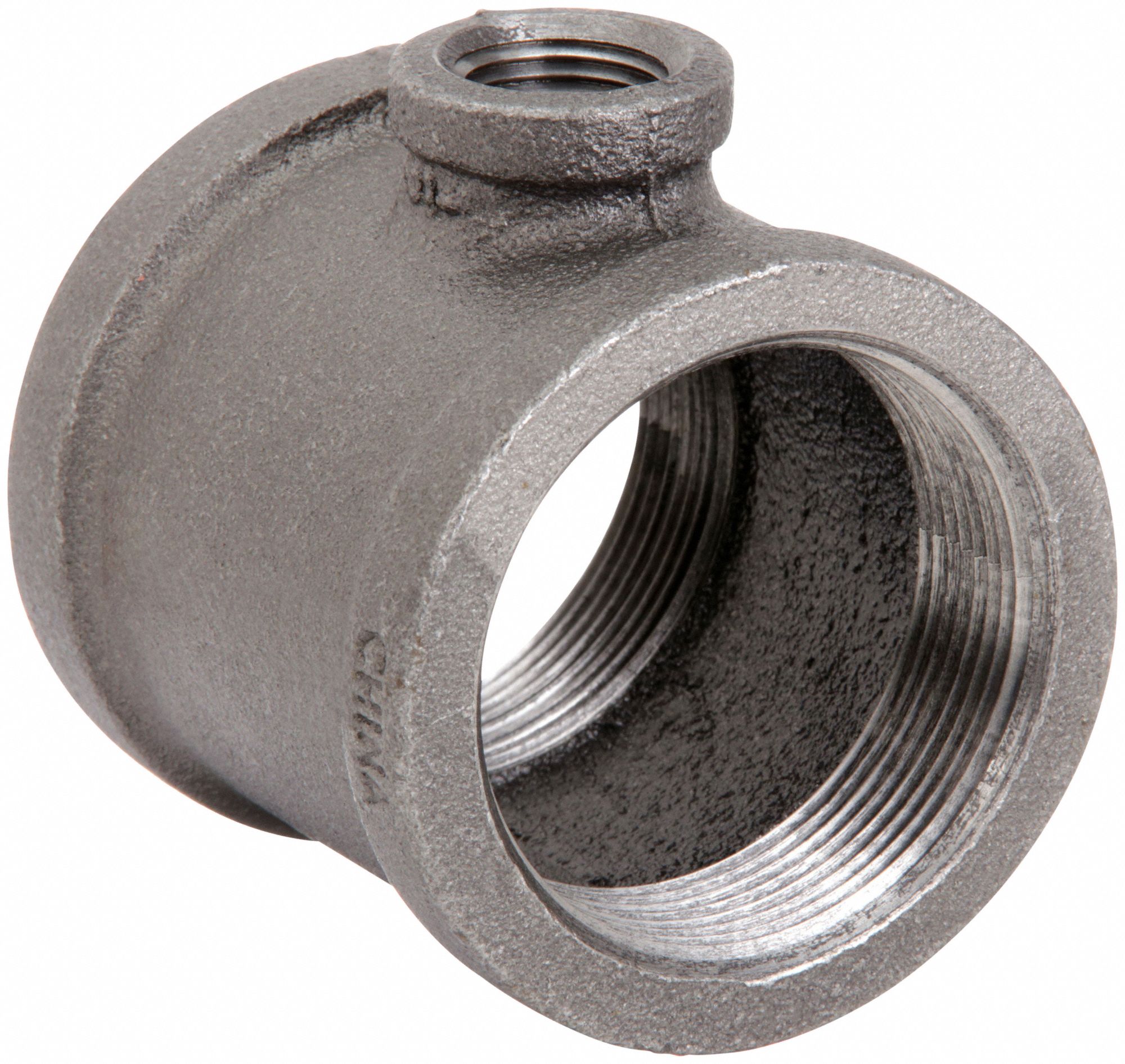 REDUCING TEE: MALLEABLE IRON, 1½ IN X 1½ IN X ¾ IN FITTING PIPE SIZE, CLASS 150