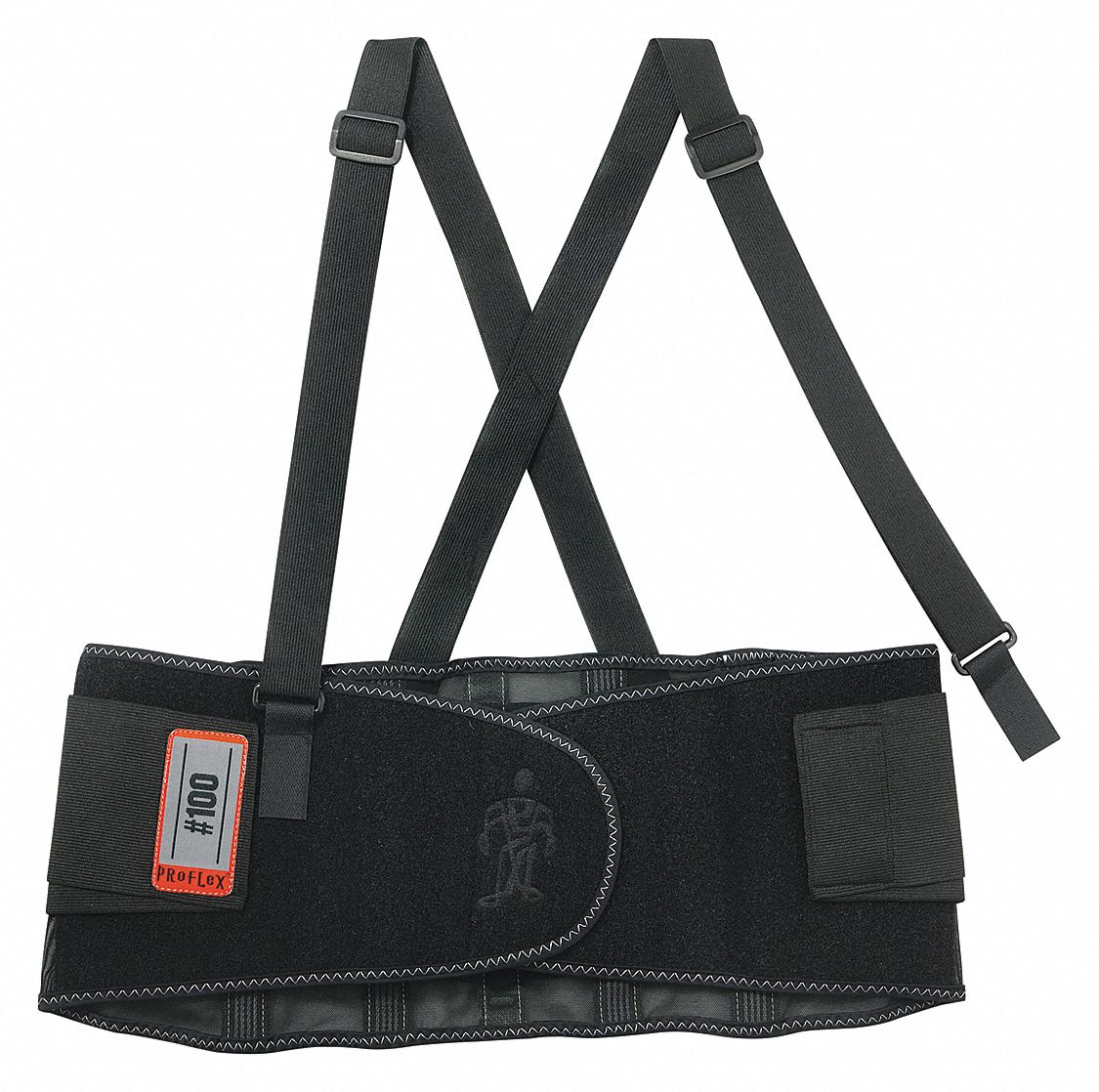 BACK SUPPORT,BLACK,SPANDEX,XL