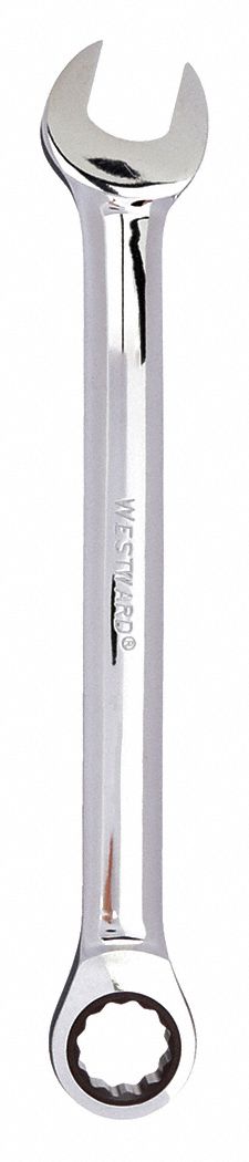 COMBINATION WRENCH, ALLOY STEEL, CHROME, 1½ IN HEAD SIZE, 19⅝ IN OVERALL L, STANDARD