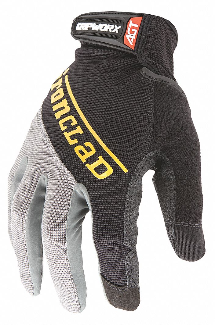 IRONCLAD Mechanics Gloves, Box Handling, L, Black, PR 34E343BGW204L Grainger