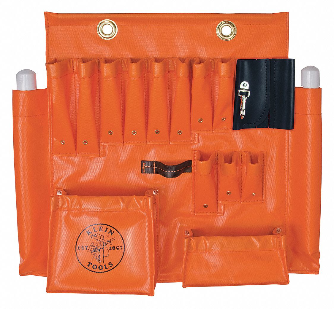 34E633 - Aerial Apron 23x4x24 10 Pkt Vinyl Orange