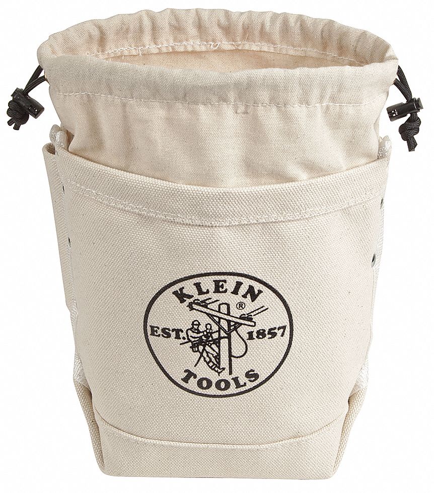 KLEIN TOOLS Bucket Bag, OffWhite, Canvas 34E6435416TC Grainger