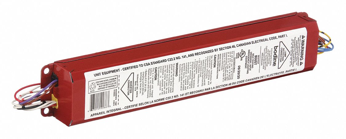 SELF-TESTING FLUORESCENT EMERGENCY BALLAST, 120 TO 277V AC, 1 TO 2 BULBS