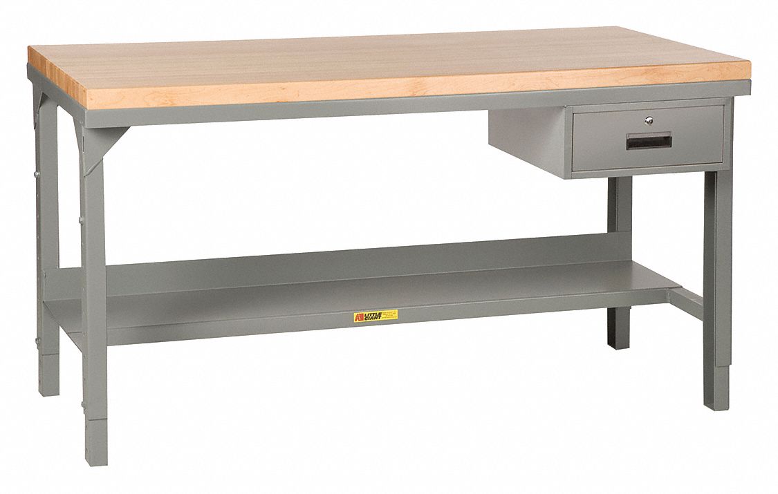LITTLE GIANT, Adj Ht, Butcher Block, Workbench 34AV64WSJ23048AHDR