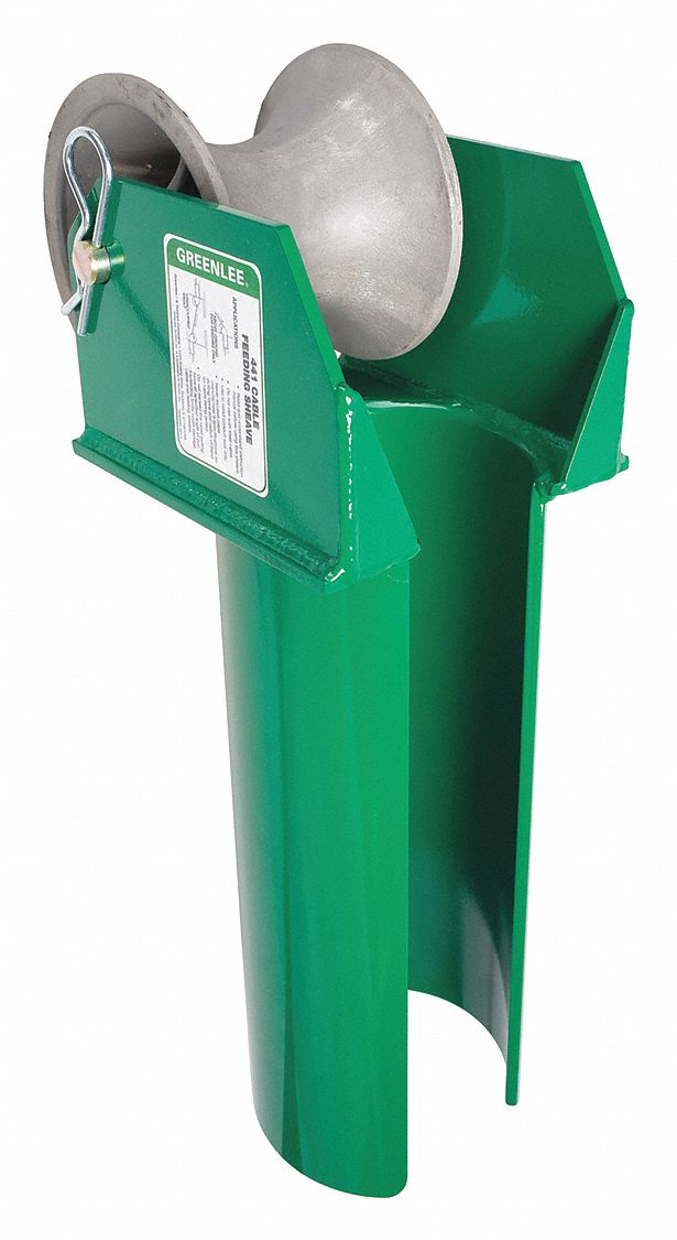 Cable Puller Sheave: 5 in Sheave Wd, 6, 500 lb Max, Aluminum