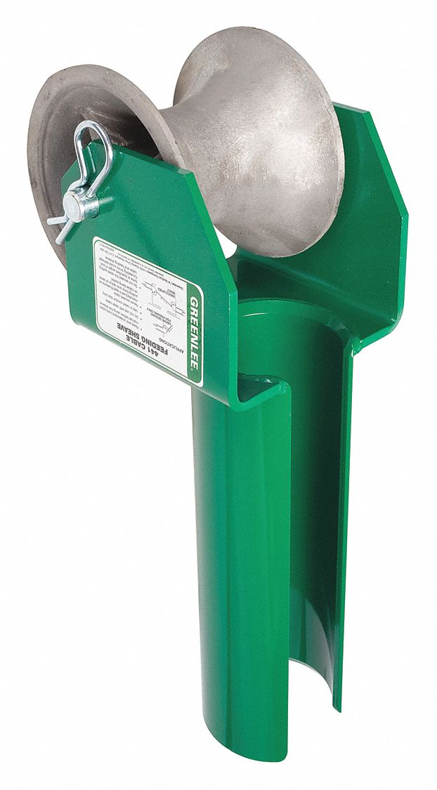 Cable Puller Sheave: 5 in Sheave Wd, 6, 500 lb Max, Aluminum