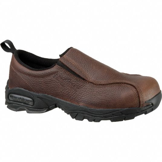 NAUTILUS SAFETY FOOTWEAR Loafer Shoe, 10, Medium, Women's, Brown, Steel ...