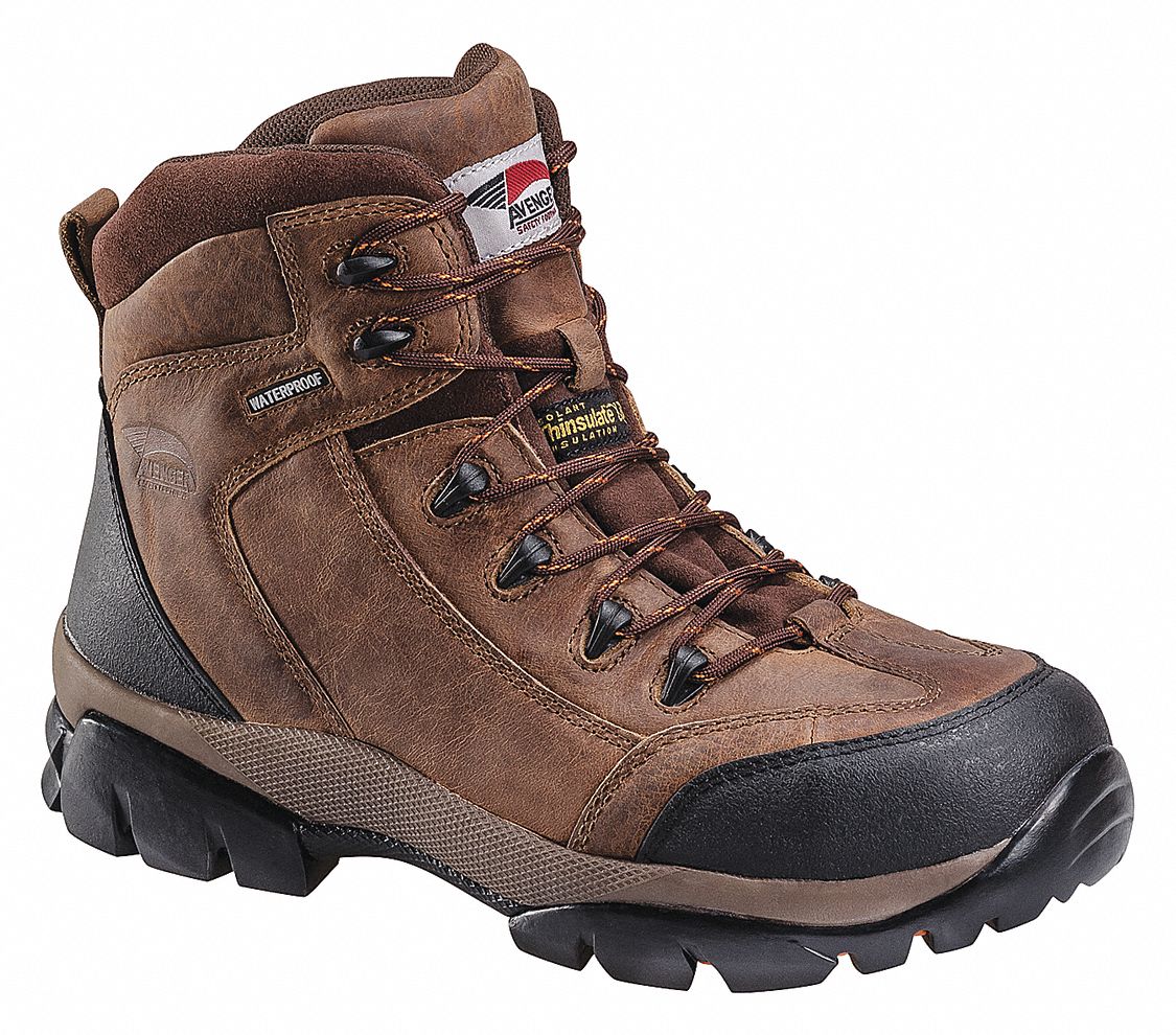 AVENGER SAFETY FOOTWEAR, W, 11, 6Inch Work Boot 34EM77A7264 SZ 11W Grainger