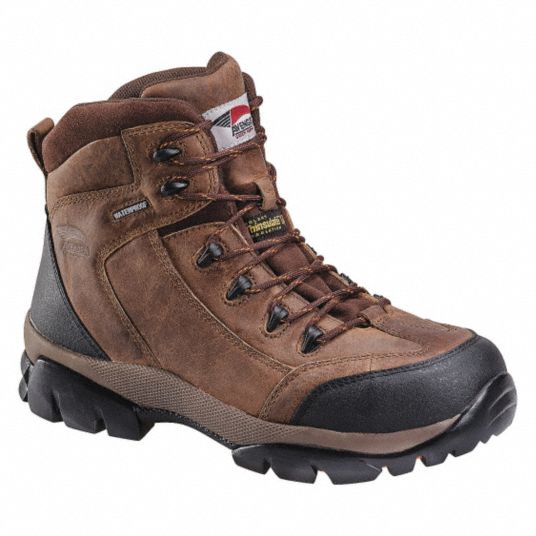 AVENGER SAFETY FOOTWEAR 6 in Work Boot, 8-1/2, Wide, Men's, Brown ...