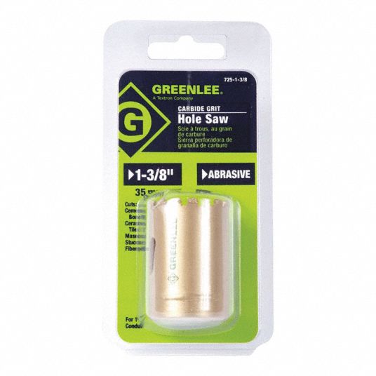 GREENLEE, CarbideGrit Hole Saw, 13/8In 34F43472513/8 Grainger