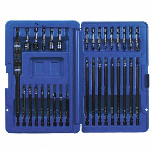 IRWIN, Insert Bit Set, 34 No. of Pieces, Insert Bit Set - 55KH95