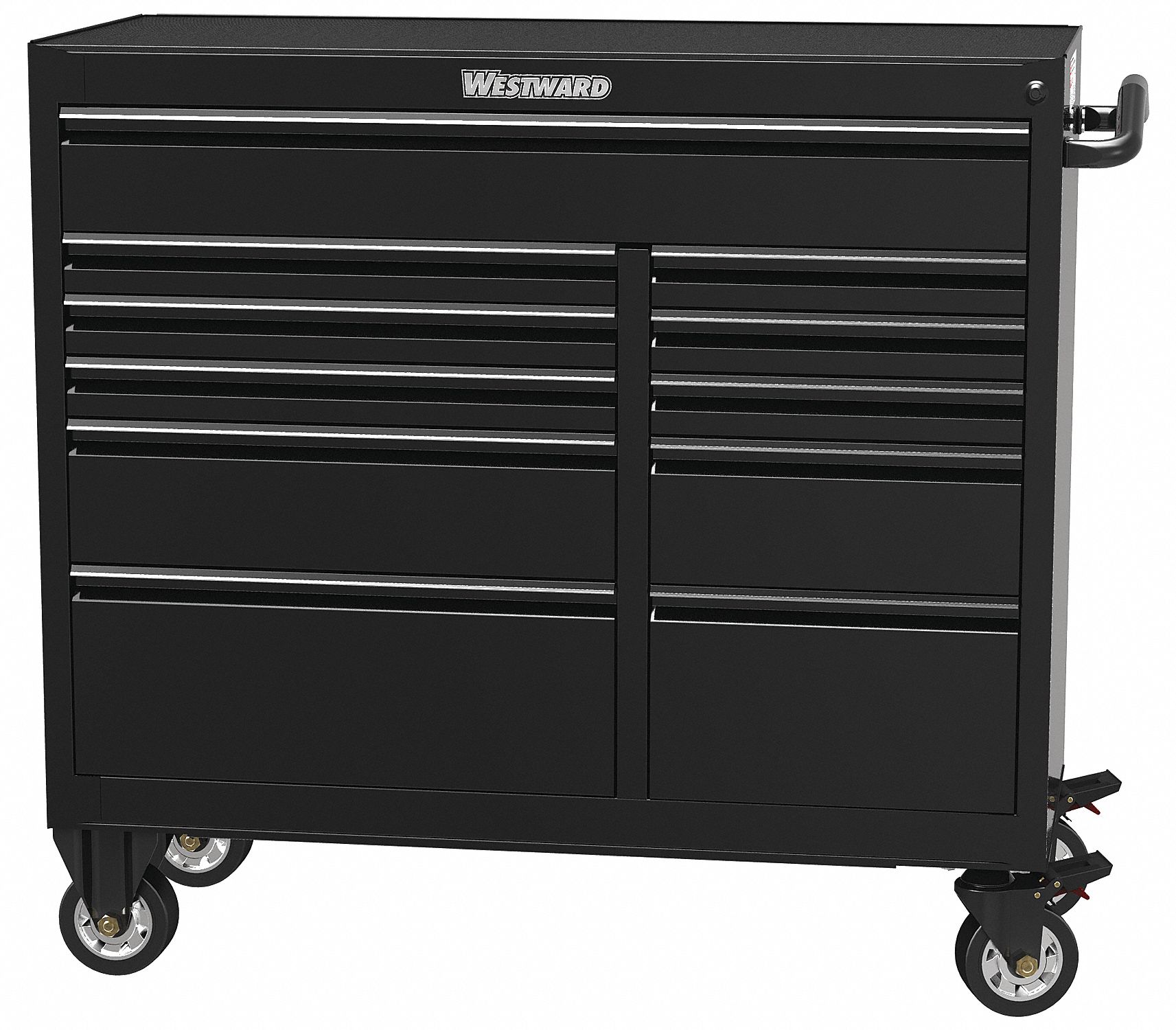 WESTWARD Black Rolling 41" H X 41" W X 20" D, Number of