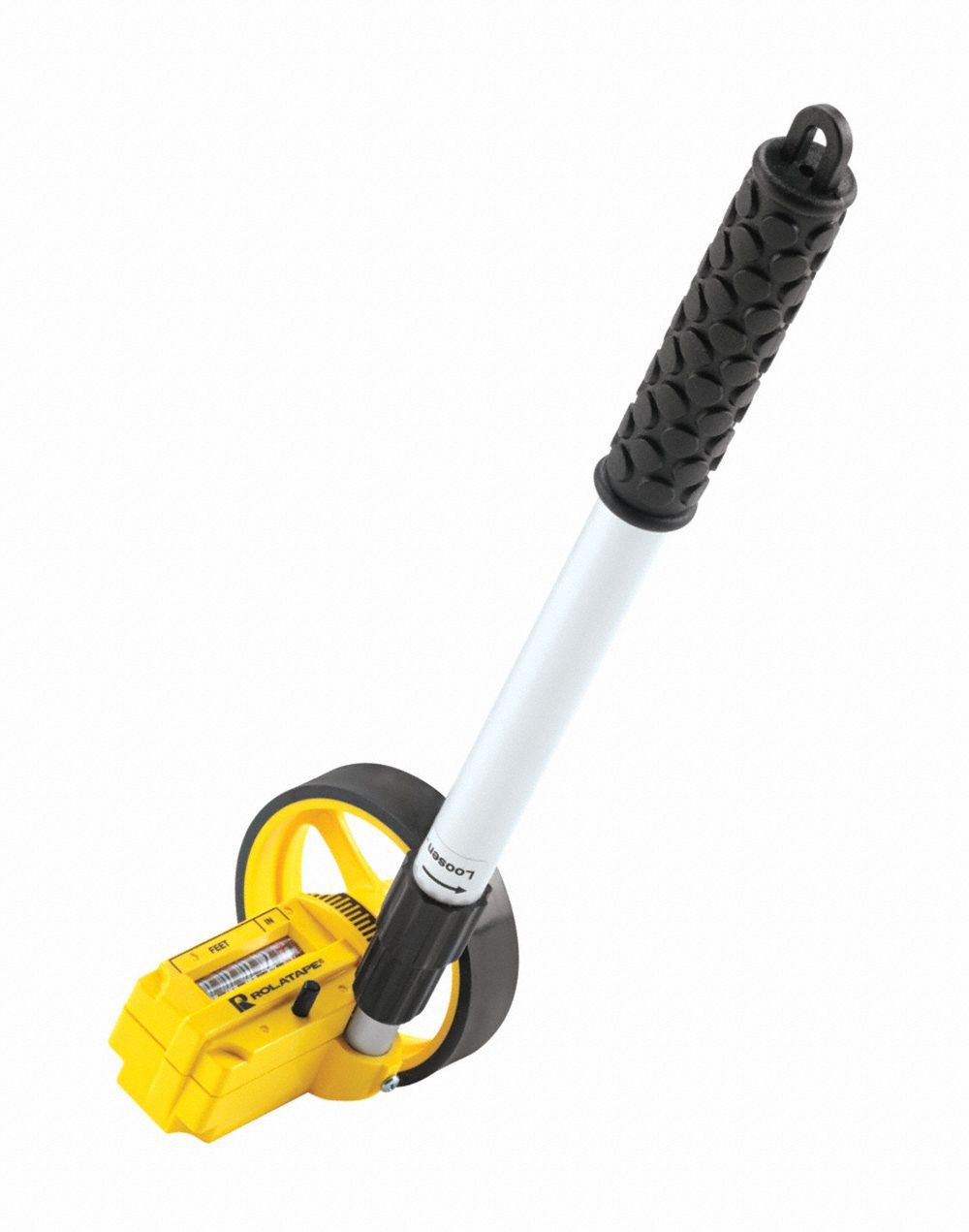Measuring Wheel: Single Wheel, 1 ft Wheel Circumference, 4 in Wheel Dia., Plastic, Rubber, in