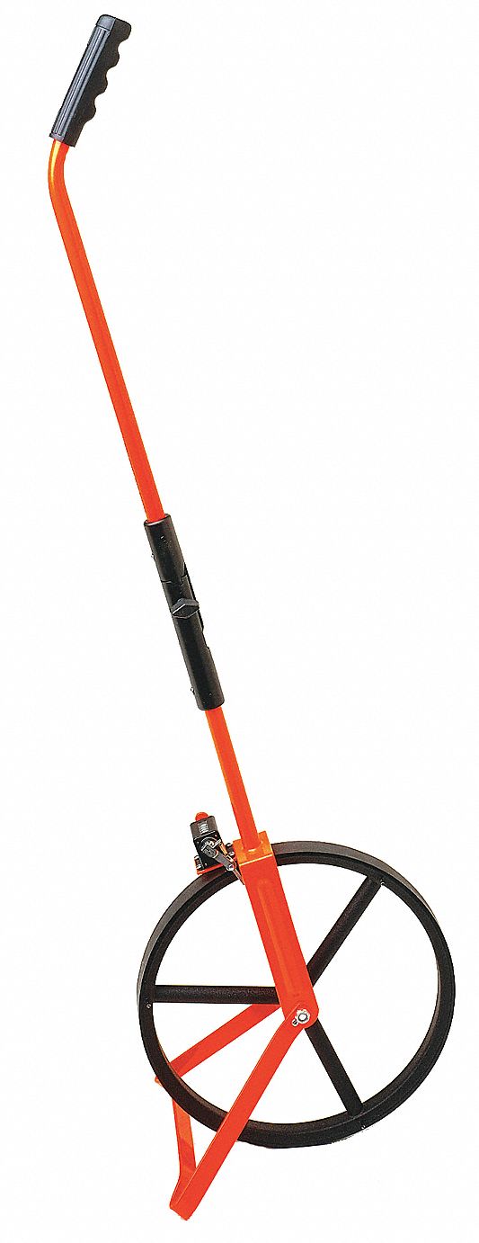 MEASURING WHEEL,3 FT,11-1/4 DIA,ORANGE