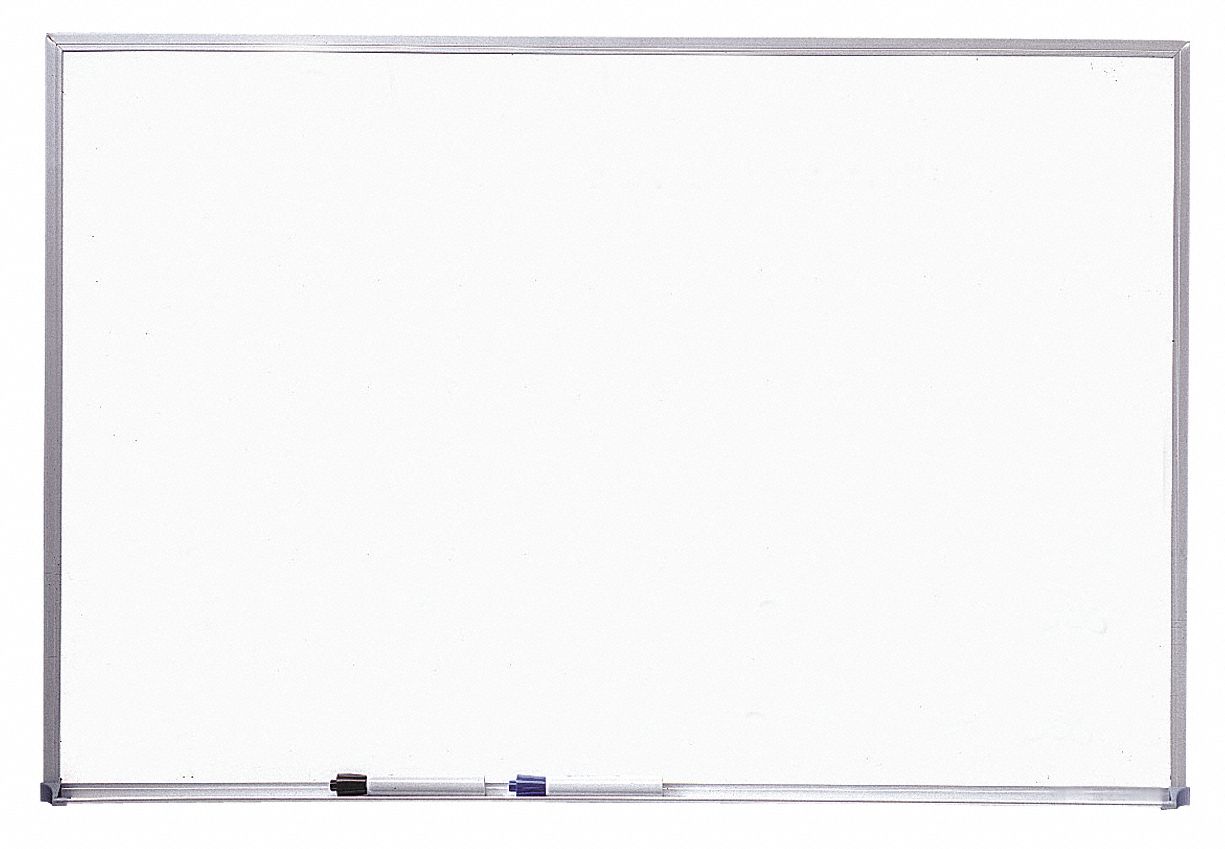 Dry Erase Board, 24 inH x 36 inW, White Grainger